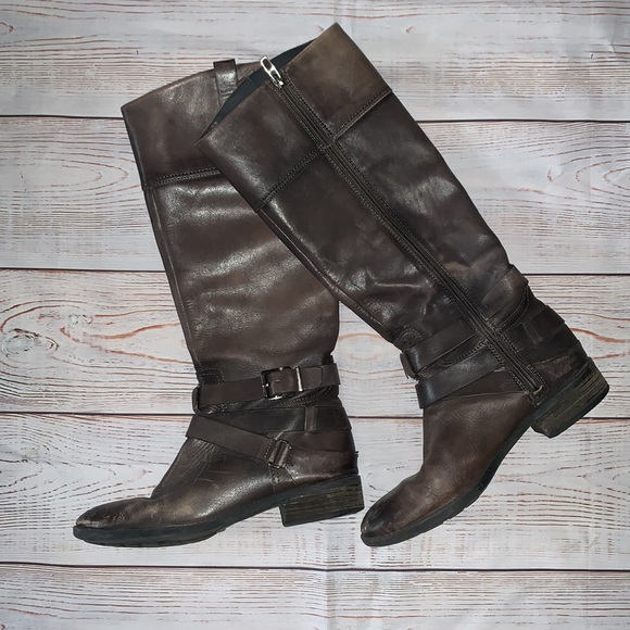 Vince Camuto Dark Grey Zip Up Boots - Picture 2 of 4